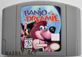 A Nintendo 64 physical game cartridge for the Banjo-Kazooie ROM Hack Banjo Dreamie, featuring the standard gray plastic cartridge.